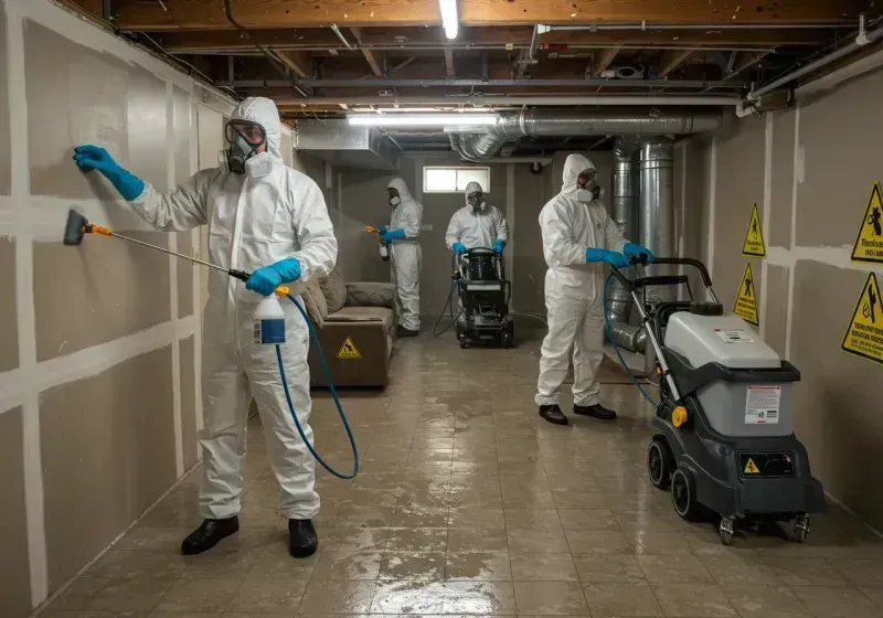 Basement Moisture Removal and Structural Drying process in Hunt Valley, MD